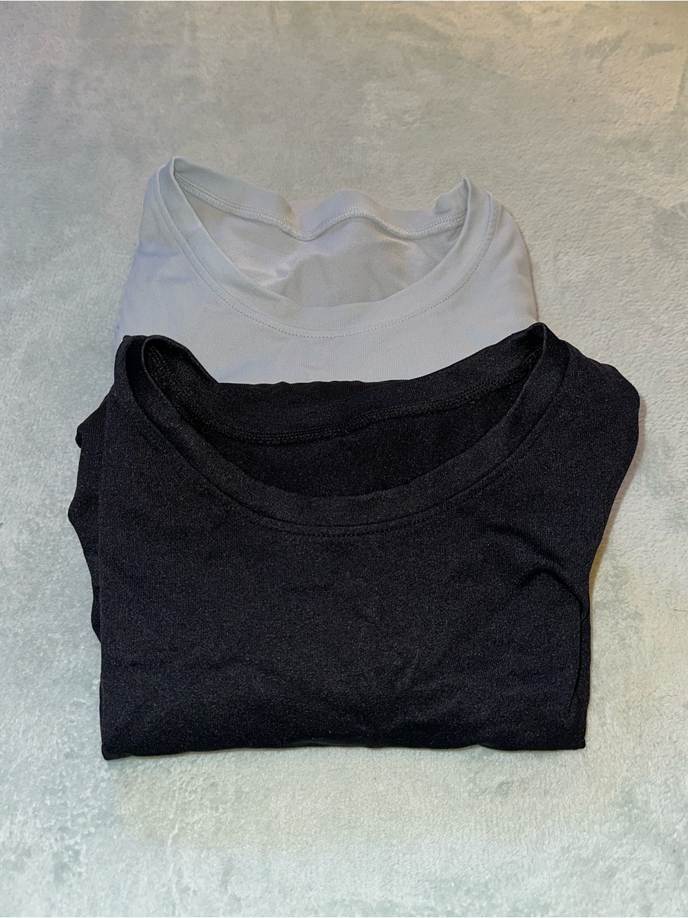 OQQ Black and Grey Ribbed Long Sleeve 2 pack